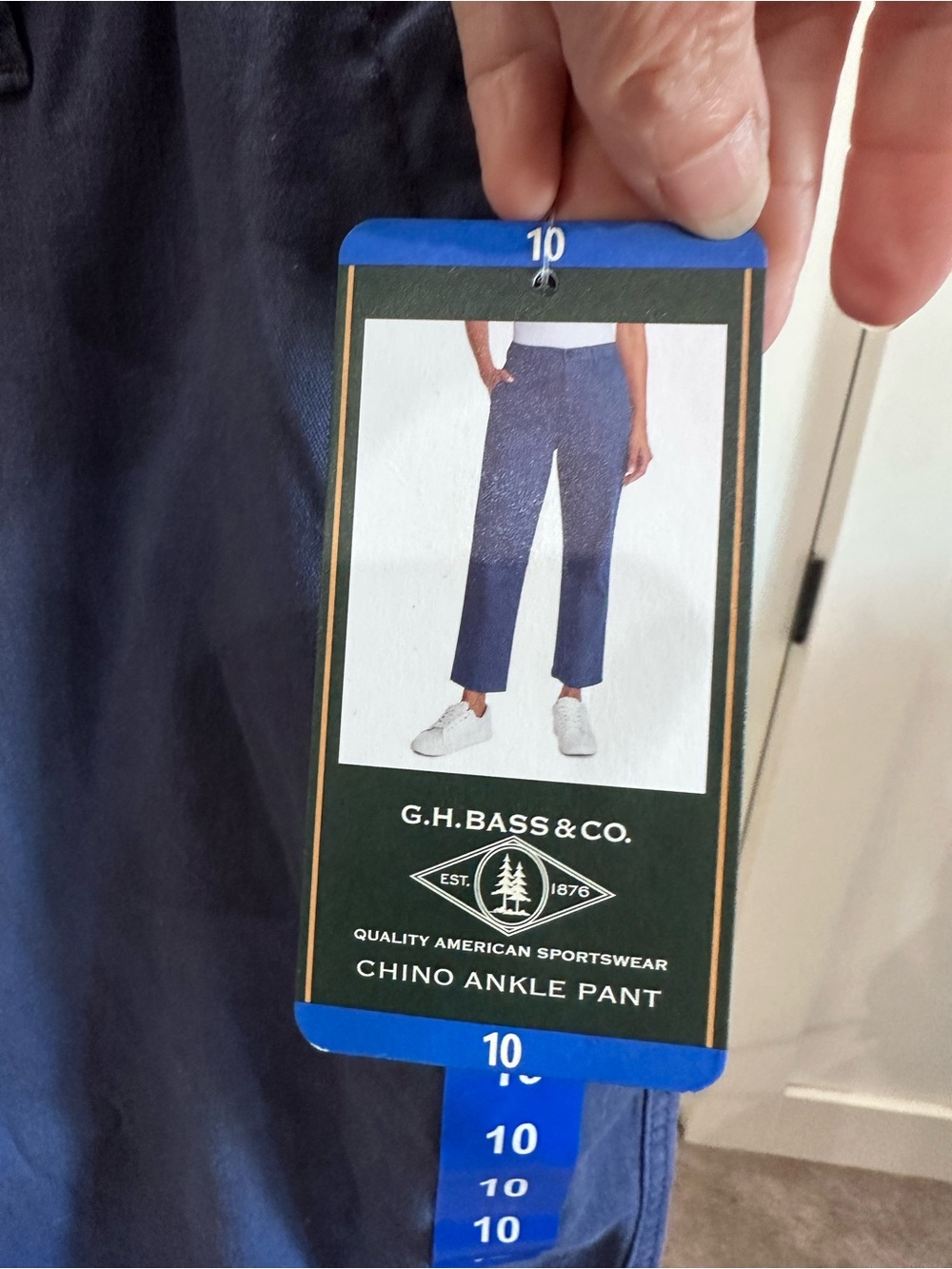 G.H. Bass & Co. Navy Chino Ankle Pants